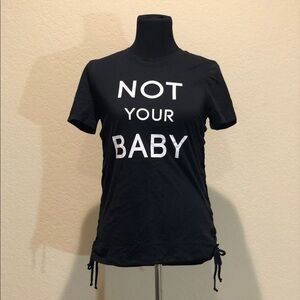 βNot Your Babyβ Black Tee